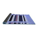 Sideview of Abstract Blue Contemporary Rug, con1904blu