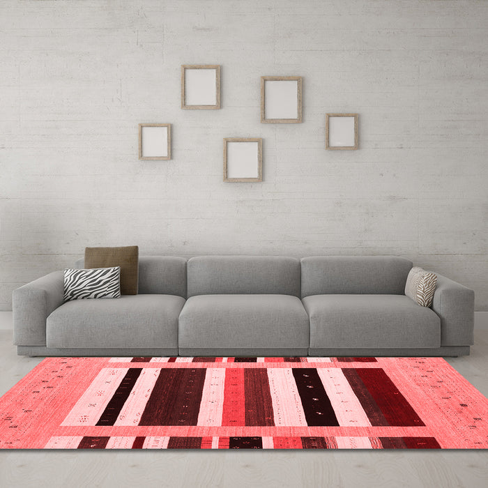 Contemporary Red Washable Rugs