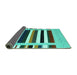 Sideview of Abstract Turquoise Contemporary Rug, con1905turq