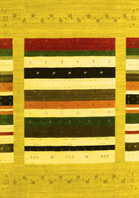 Abstract Yellow Contemporary Rug, con1905yw