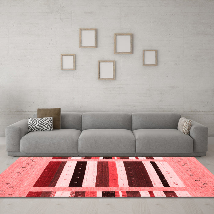 Contemporary Red Washable Rugs