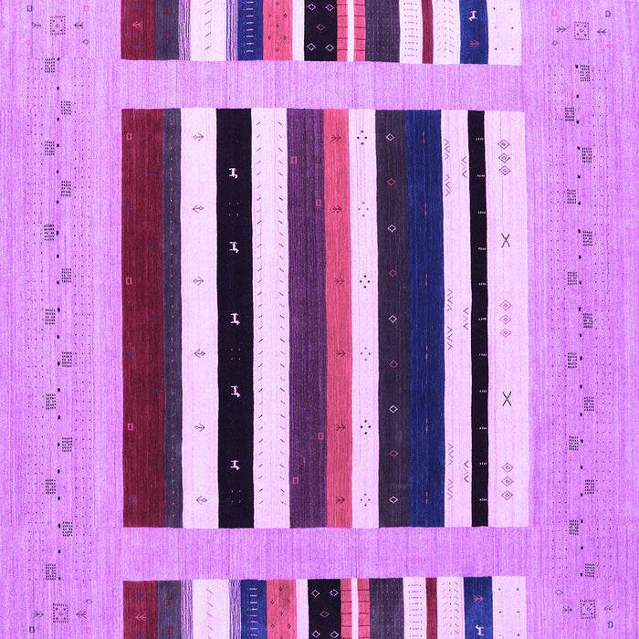 Square Machine Washable Abstract Purple Contemporary Area Rugs, wshcon1905pur