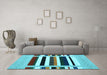 Machine Washable Abstract Light Blue Contemporary Rug in a Living Room, wshcon1905lblu