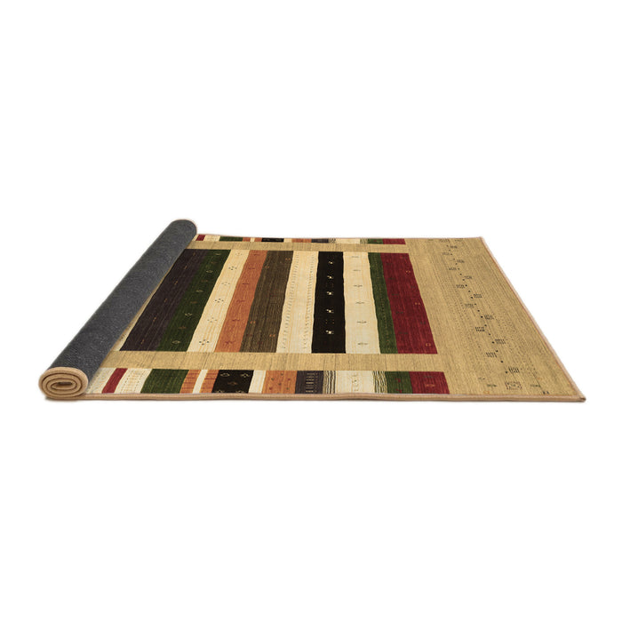 Sideview of Abstract Brown Contemporary Rug, con1905brn