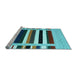 Sideview of Machine Washable Abstract Light Blue Contemporary Rug, wshcon1905lblu