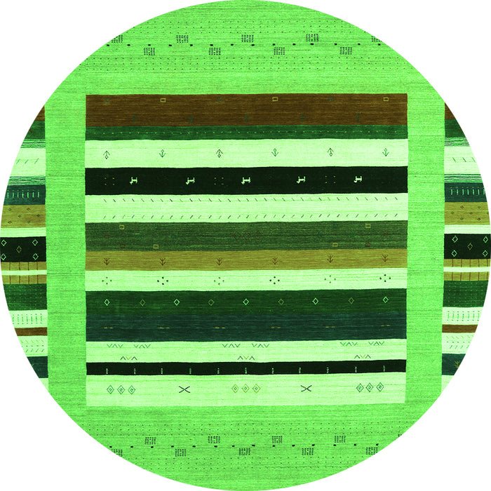 Machine Washable Abstract Green Contemporary Area Rugs, wshcon1905grn