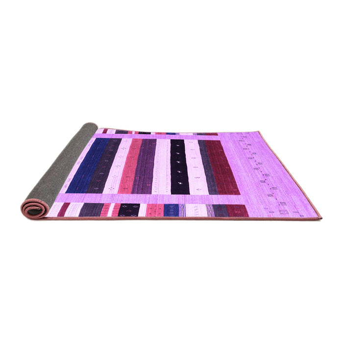 Sideview of Abstract Purple Contemporary Rug, con1905pur