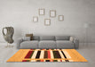 Machine Washable Abstract Orange Contemporary Area Rugs in a Living Room, wshcon1905org