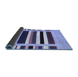 Sideview of Abstract Blue Contemporary Rug, con1905blu