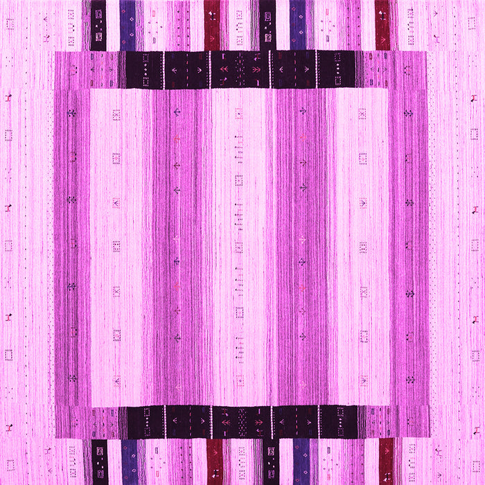 Square Machine Washable Abstract Pink Contemporary Rug, wshcon1906pnk