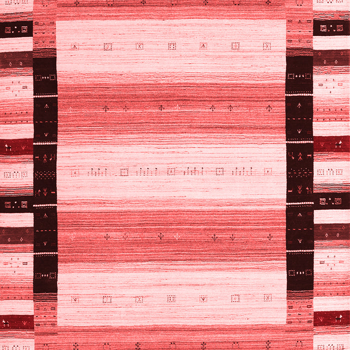 Machine Washable Abstract Red Contemporary Rug, wshcon1906red