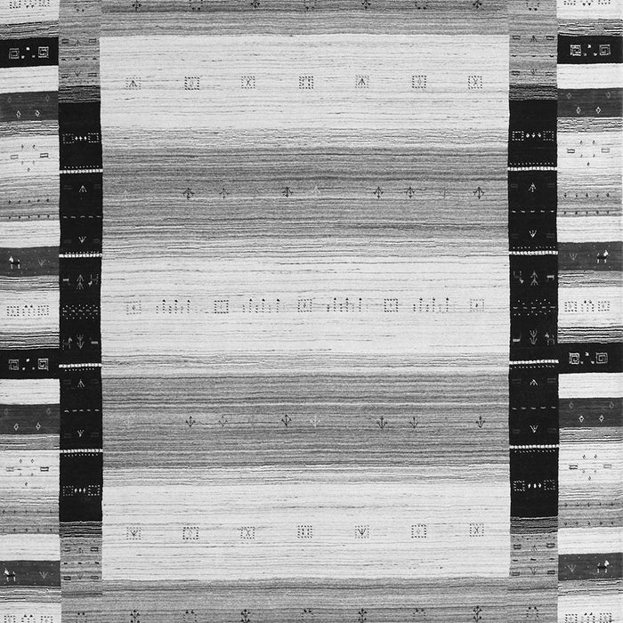 Serging Thickness of Machine Washable Abstract Gray Contemporary Rug, wshcon1906gry