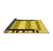 Sideview of Abstract Yellow Contemporary Rug, con1906yw