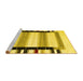 Sideview of Machine Washable Abstract Yellow Contemporary Rug, wshcon1906yw