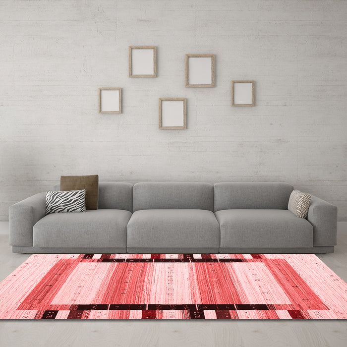 Contemporary Red Washable Rugs