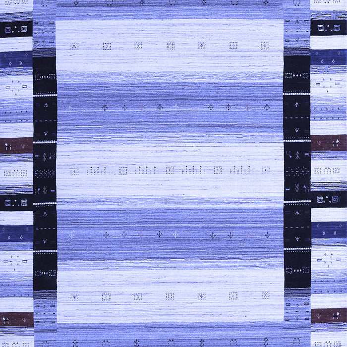 Machine Washable Abstract Blue Contemporary Rug, wshcon1906blu