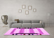 Machine Washable Abstract Pink Contemporary Rug in a Living Room, wshcon1906pnk