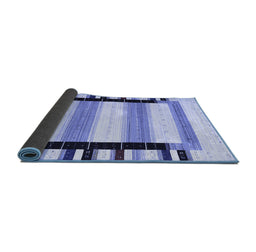 Sideview of Abstract Blue Contemporary Rug, con1906blu