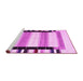 Sideview of Machine Washable Abstract Pink Contemporary Rug, wshcon1906pnk