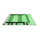 Sideview of Machine Washable Abstract Emerald Green Contemporary Area Rugs, wshcon1906emgrn