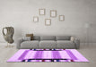 Machine Washable Abstract Purple Contemporary Area Rugs in a Living Room, wshcon1906pur