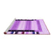 Sideview of Machine Washable Abstract Purple Contemporary Area Rugs, wshcon1906pur