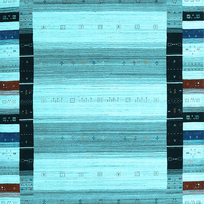 Machine Washable Abstract Light Blue Contemporary Rug, wshcon1906lblu