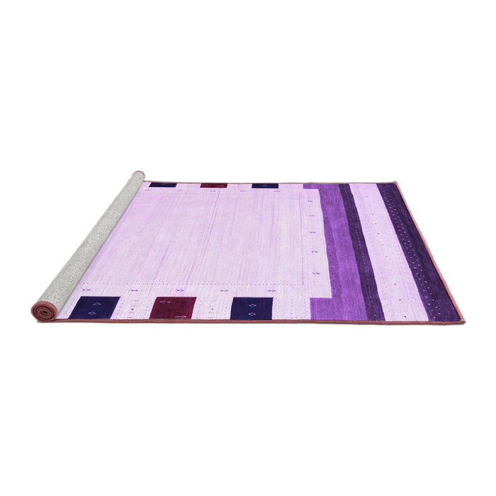 Sideview of Machine Washable Solid Purple Modern Area Rugs, wshcon1907pur