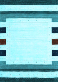 Solid Light Blue Modern Rug, con1907lblu