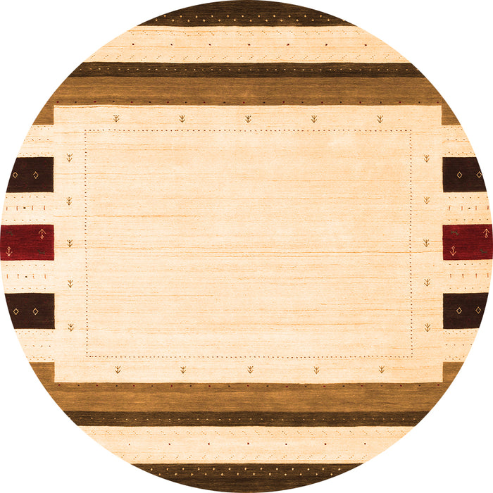 Square Solid Orange Modern Rug, con1907org