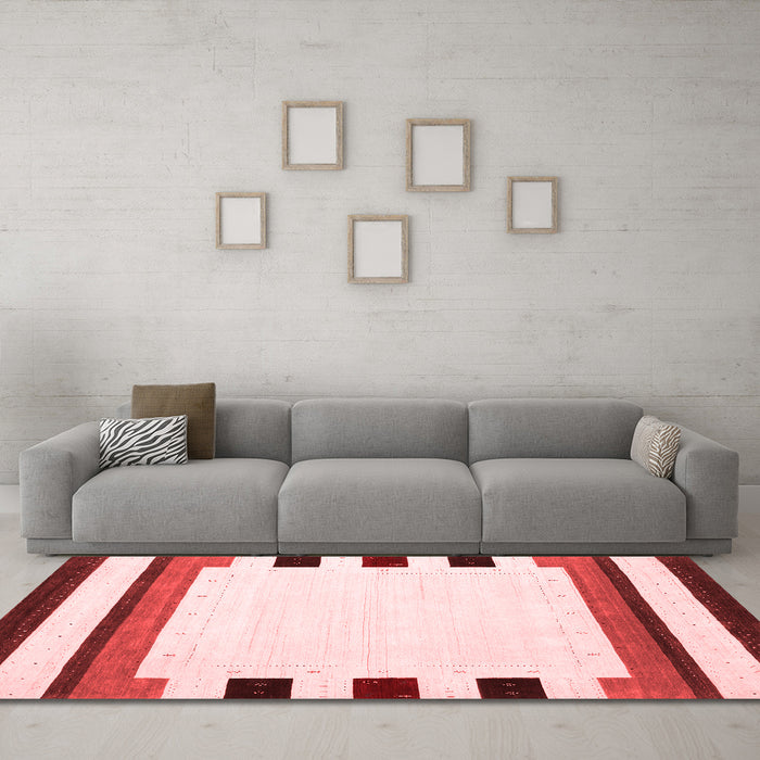 Modern Red Washable Rugs