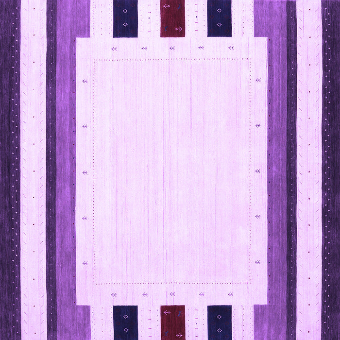 Square Solid Purple Modern Rug, con1907pur