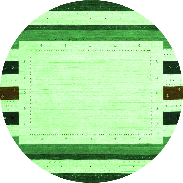 Square Solid Green Modern Rug, con1907grn