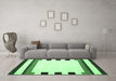 Machine Washable Solid Emerald Green Modern Area Rugs in a Living Room,, wshcon1907emgrn