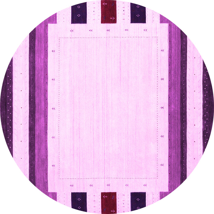 Round Solid Pink Modern Rug, con1907pnk