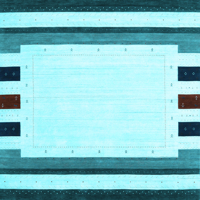 Square Solid Light Blue Modern Rug, con1907lblu