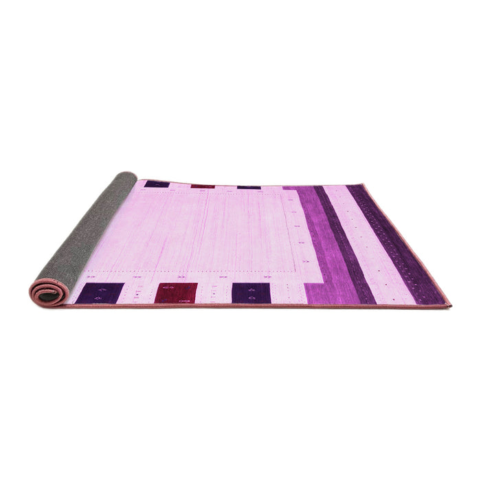 Sideview of Solid Pink Modern Rug, con1907pnk