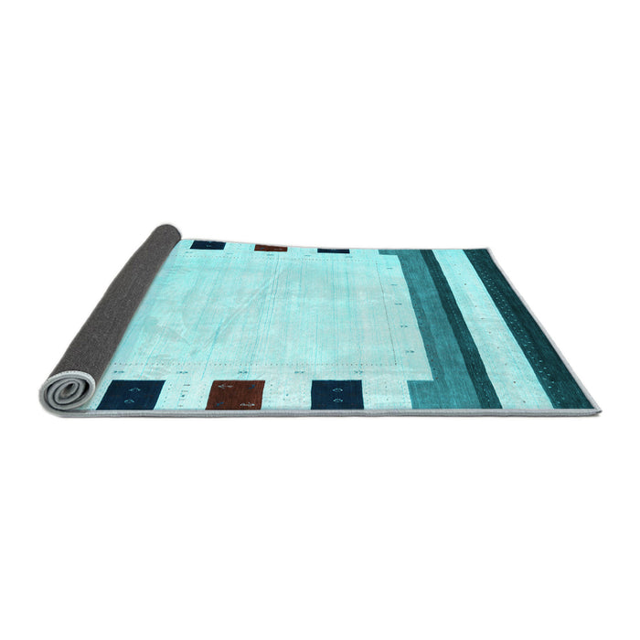 Sideview of Solid Light Blue Modern Rug, con1907lblu