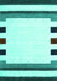 Solid Turquoise Modern Rug, con1907turq