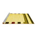 Sideview of Machine Washable Solid Yellow Modern Rug, wshcon1907yw