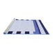 Sideview of Machine Washable Solid Blue Modern Rug, wshcon1907blu