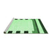 Sideview of Machine Washable Solid Emerald Green Modern Area Rugs, wshcon1907emgrn