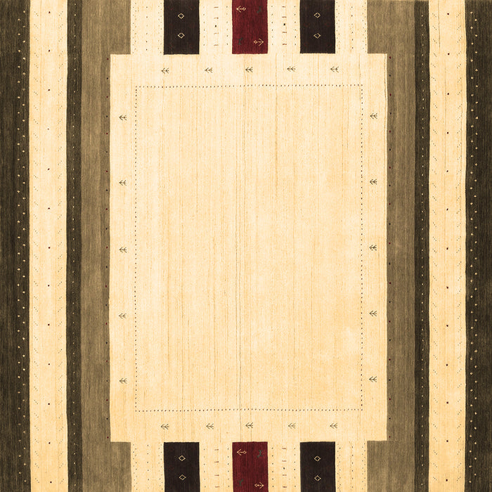 Square Machine Washable Solid Brown Modern Rug, wshcon1907brn