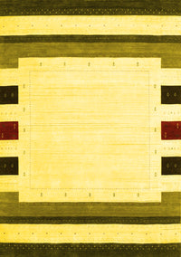 Solid Yellow Modern Rug, con1907yw