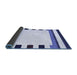 Sideview of Solid Blue Modern Rug, con1907blu