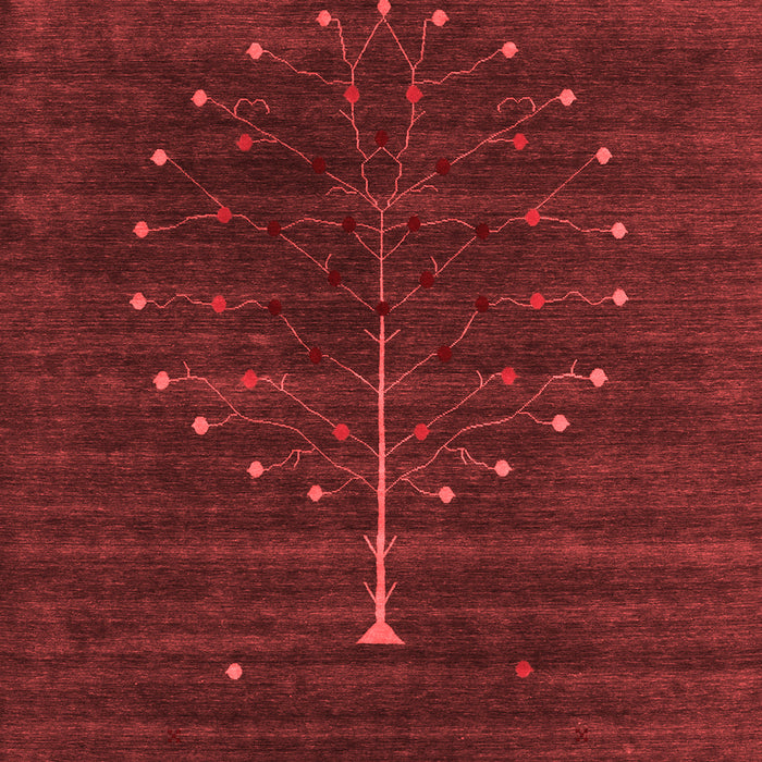 Machine Washable Abstract Red Contemporary Rug, wshcon1908red