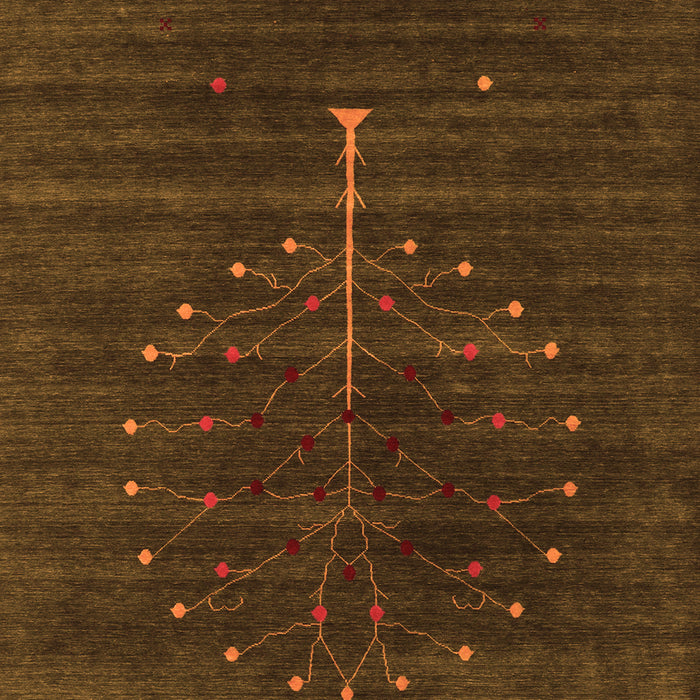 Abstract Orange Contemporary Rug, con1908org