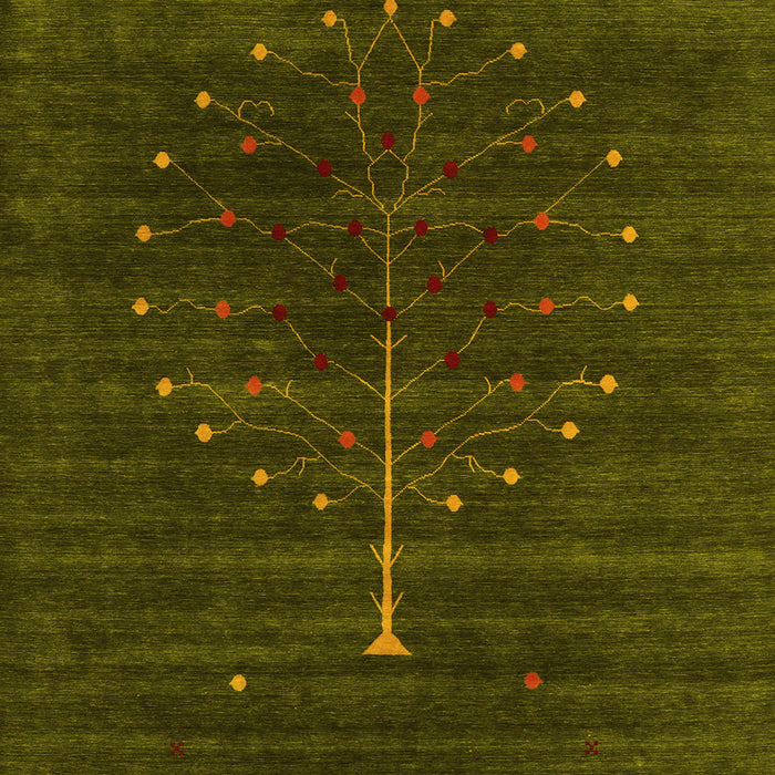 Abstract Yellow Contemporary Rug, con1908yw