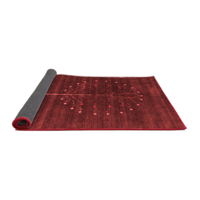 Abstract Red Contemporary Area Rugs