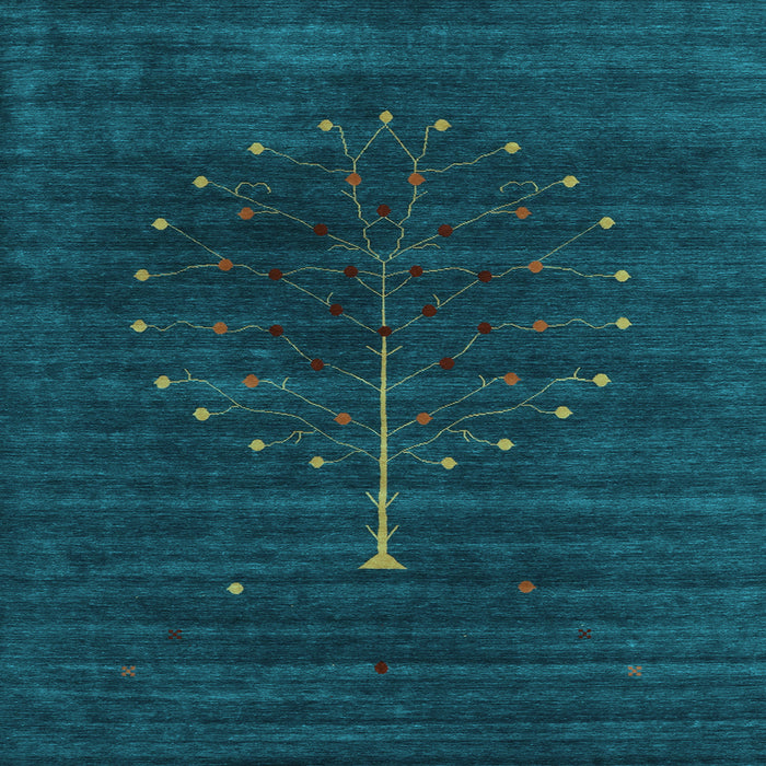 Square Machine Washable Abstract Light Blue Contemporary Rug, wshcon1908lblu